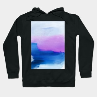 Modern Abstract Painting, Blue And Pink Contemporary Painting Hoodie